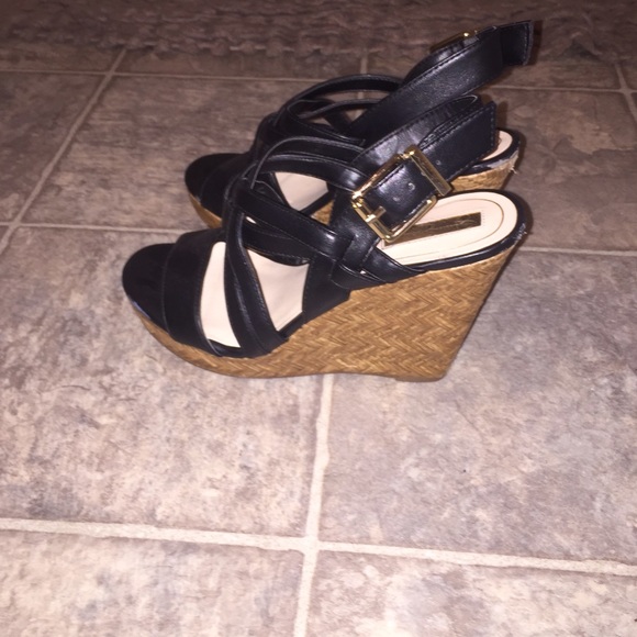 Size 7 1/2 Black Wedges