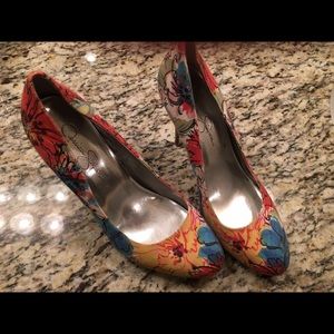 Jessica Simpson floral heels 8.5
