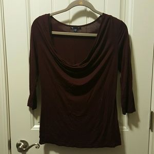Gap maroon 3/4 sleeve dress top