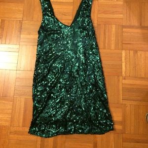 Green sequin dress forever 21 size large