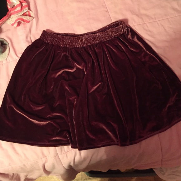 Velour elastic band circle skirt - Picture 1 of 3