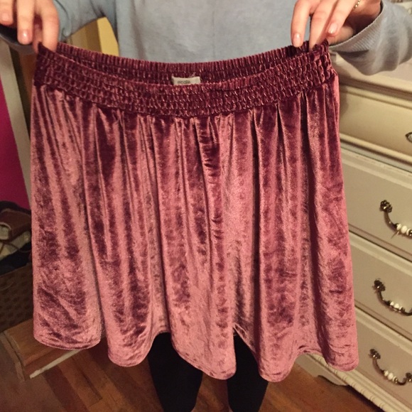 Velour elastic band circle skirt - Picture 3 of 3