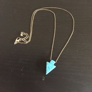 Turquoise arrowhead necklace
