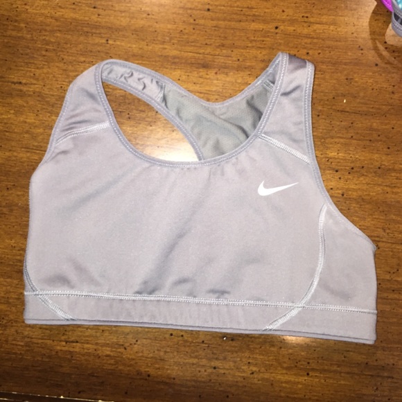 Grey Nike sports bra