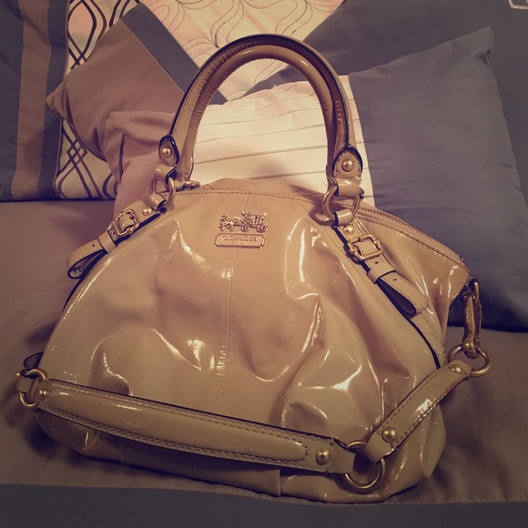 Coach Handbags - Coach nude patent leather
