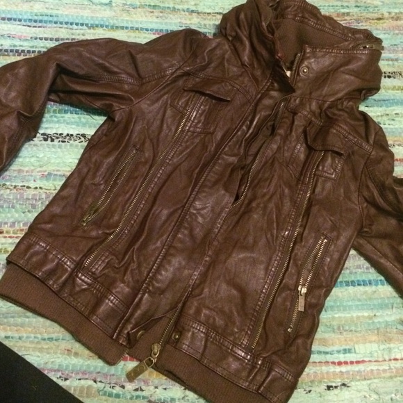 Brown stylish leather jacket