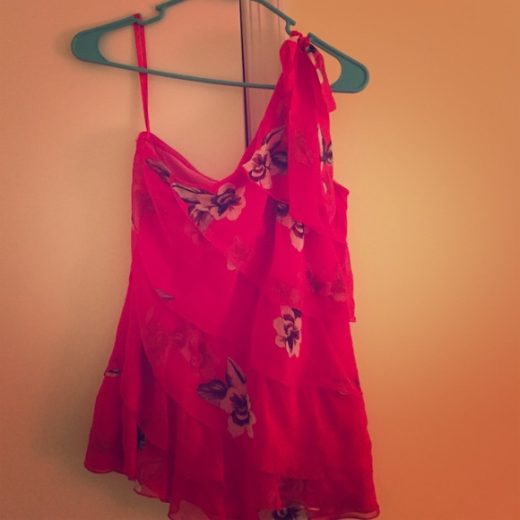 One shoulder gorgeous tank blouse