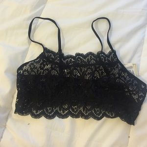 black lingerie bra