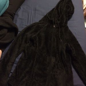 Fuzzy black hoodie