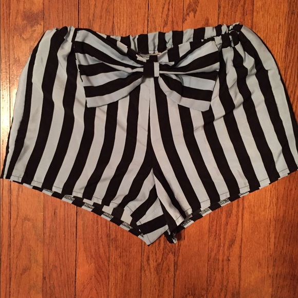 Charolette Russe high rise striped shortie