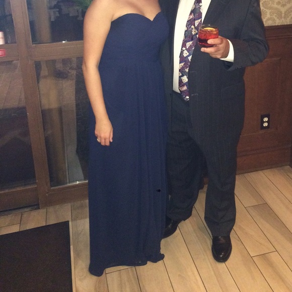 Bill levkoff navy blue gown