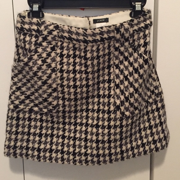 SOLD J.Crew Houndstooth Mini Wool Skirt