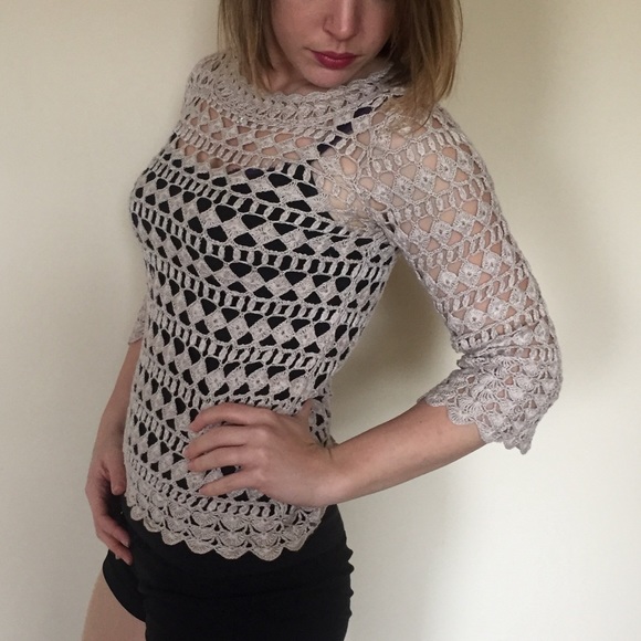 Crochet Knit Top🚫sold🚫