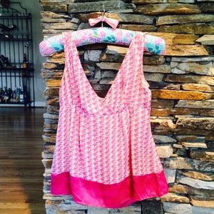 Lilly Pulitzer silk elephant patterned top