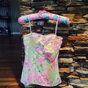 Lilly Pulitzer floral strapless top