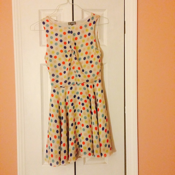 Multi-colored Polka Dot Dress