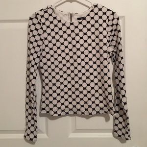 Polka dot waffle long sleeve