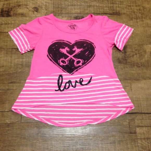 Pink high-low crop top