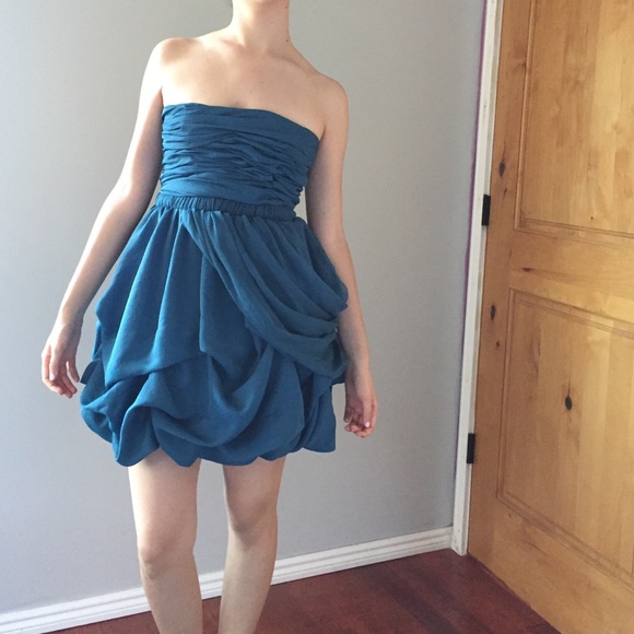 Ruched chiffon dress