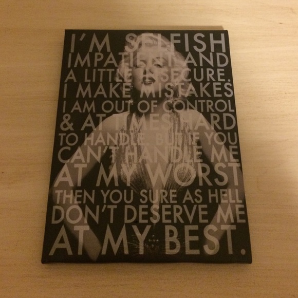 Marilyn monroe quote wall decoration