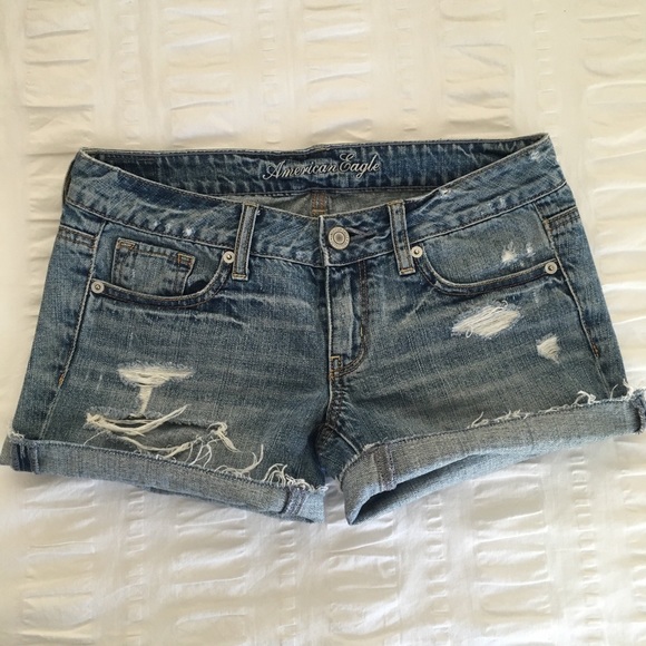 American Eagle Destructed Midi Short