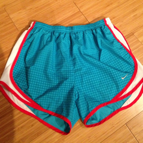 Nike Track Shorts-Blue geometric pattern