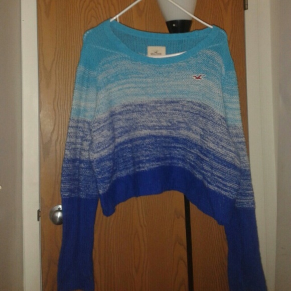 Hollister Sweaters - Cropped Blue Hollister Sweater
