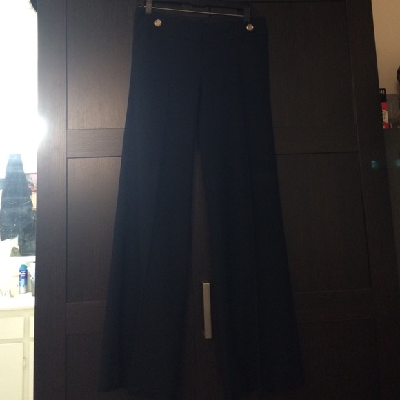 Navy blue wide legged suit - Picture 4 of 4