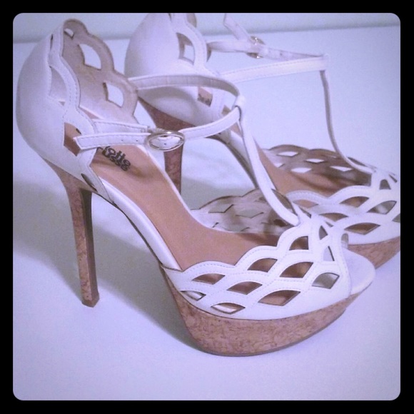 White cork platforms!