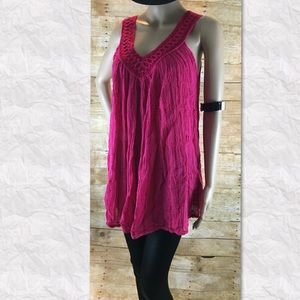 Flowing boho pink top