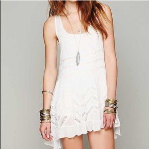 New Free People Voile and Lace Trapeze slip