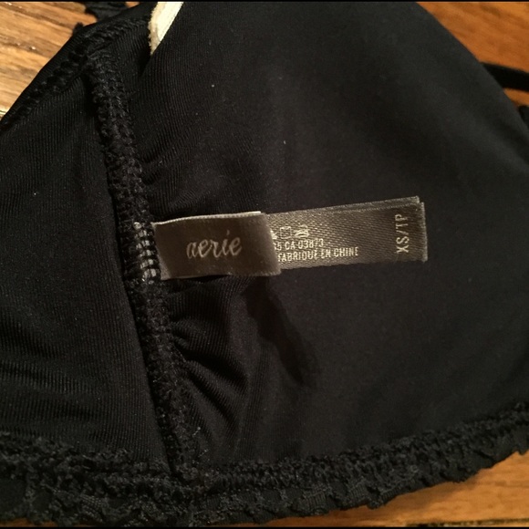 Aerie navy blue crochet halter swim top - Picture 4 of 4