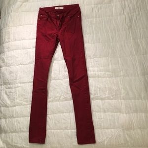 Red European Skinny Jeans