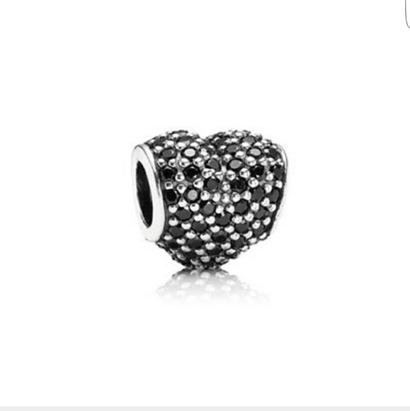 Pandora Jewelry - pandora black pave heart