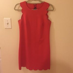 Hot pink scalloped dress