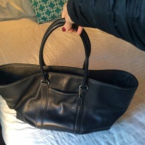 Large black coach bag
