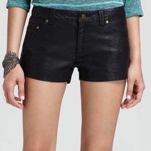 Free People leather shorts