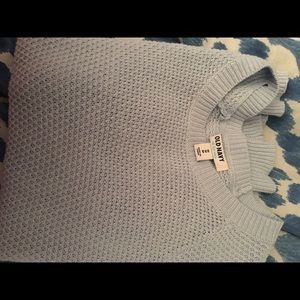blue knit old navy sweater