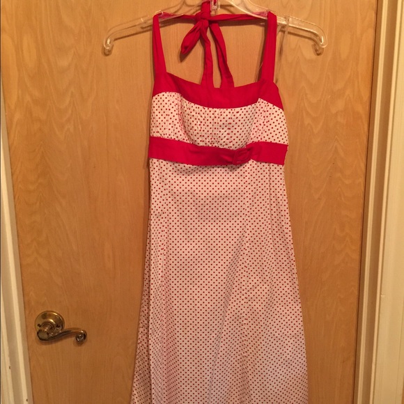 Halter top pica dot dress