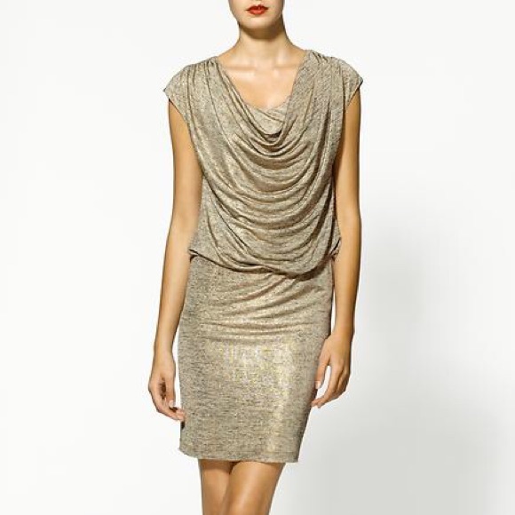 Sparkly Gold Metallic Dress Size S