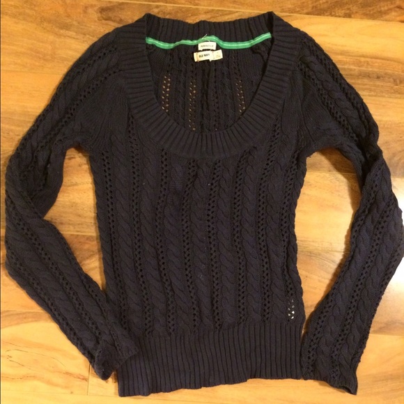 Navy "holey" sweater. Old Navy