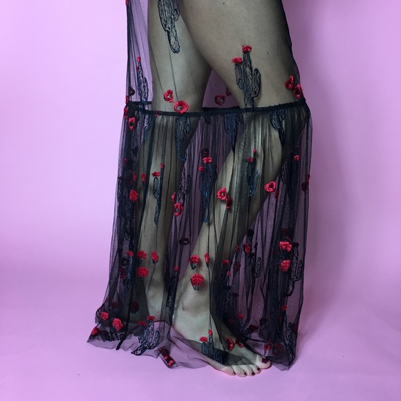 For love and lemons maxi sheer desert skirt