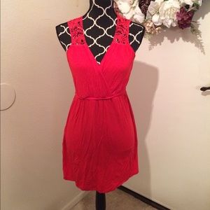 Motherhood Maternity Crochet Wrap Tunic