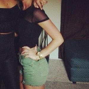 Mesh black crop top Mesh black crop top