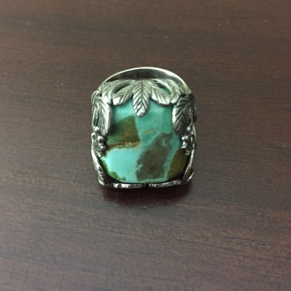 Turquoise ring, .925 sterling silver