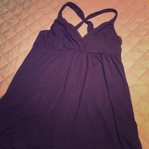 VS baby doll dark plum mesh tank top sz L used 💜