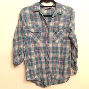 SALE: Blue and Red Plaid Flannel