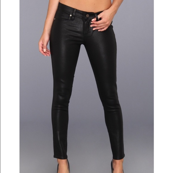 Black coated Paige jeans. So chic!