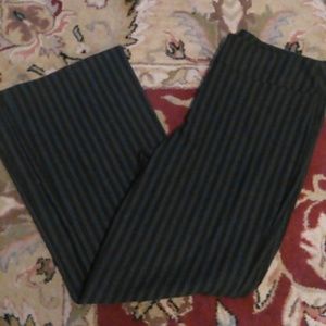 Black and navy blue striped pants