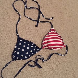 Pacsun American Flag Bikini Top